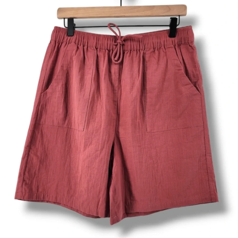 Saturday Sunday Anthropologie Salmon‎ Casual Lounge Cotton Shorts Medium New